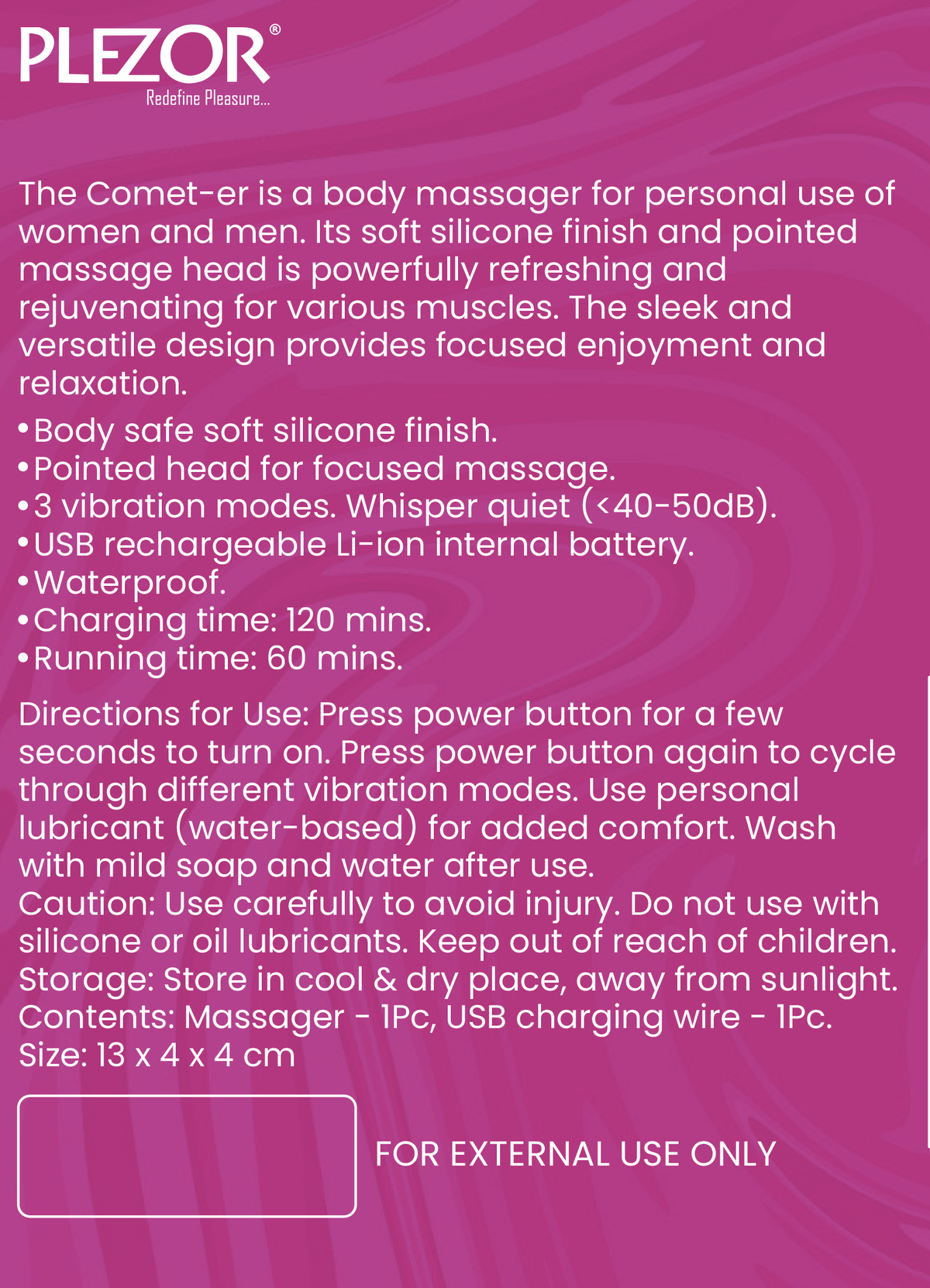 Combo | Coxy Comet-er Body Massager & Avoda Water Based Lubricant 20ml