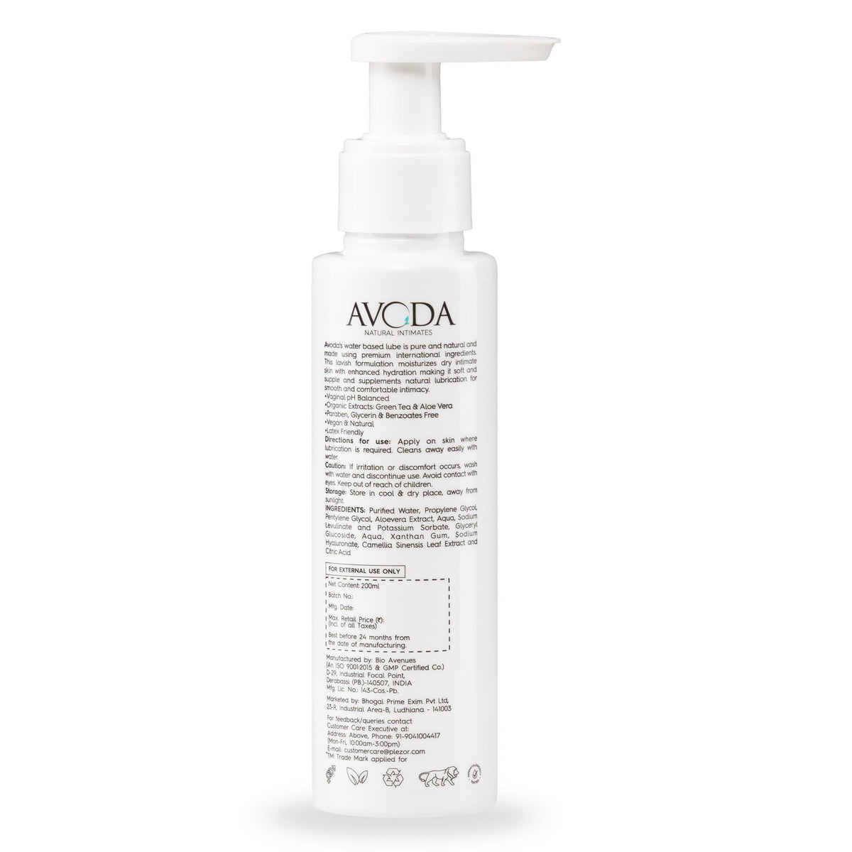 Avoda Water Based Lubricant 200ml